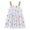 thumbnail image 2 of LOVZFMLL Tout-Petits Enfants Filles Filles Mode Mignon Sans Manches Imprimé Cœur Sucré Robe Nuisette, 2 of 9