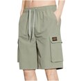 thumbnail image 1 of Diufon Men's Athletic Shorts Drawstring Waisted Outdoor Sport Shorts Spring Summer Hiking Shorts with Pockets, 1 of 6