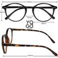 thumbnail image 4 of Blue Light Blocking Glasses Men Women Vintage Computer Glasses Blue Light Protection Round Rim Frame Anti Eyestrain Blue Light Blocker Eyeglasses (4 Pack), 4 of 6