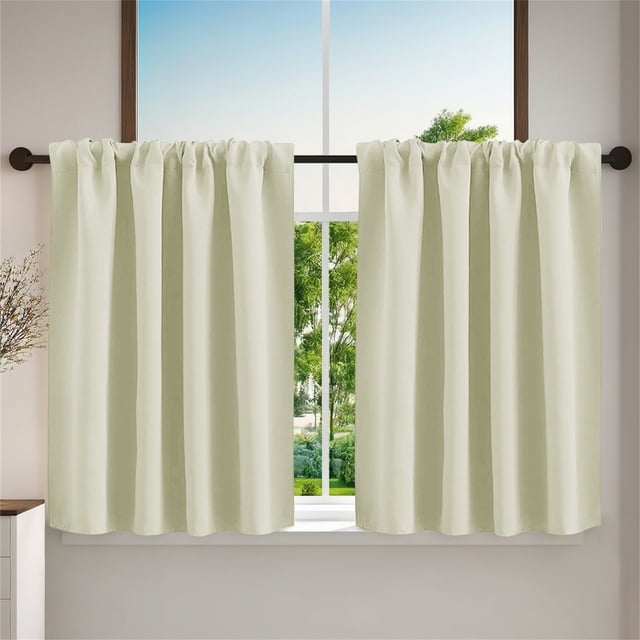 PRETXORVE Solid Color Curtains Living Room Bedroom Kitchen Partition Curtains Home Curtains