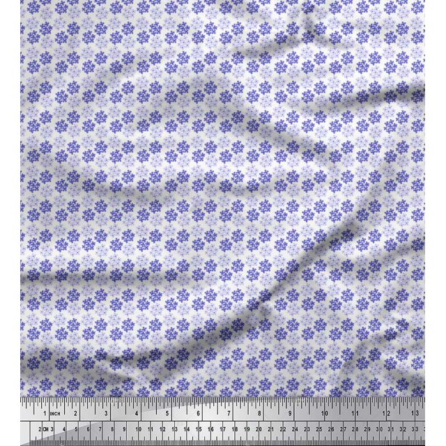Soimoi Viscose Chiffon Fabric Floral Shirting Print Fabric by The Yard 42 Inch Wide