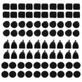 thumbnail image 2 of 80Pcs High Heel Tip TPU Polyurethane Iron Mute Convenient Comfortable Shoes Repairing Accessories, 2 of 14