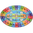 thumbnail image 1 of KC Cubs Playtime Collection ABC Alphabet, Seasons, Months and Days of The Week Educational Learning & Game Oval Area Rug Carpet for Kids and Children Bedrooms and Playroom, 1 of 5