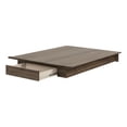 thumbnail image 2 of South Shore Musano Full/Queen Platform Bed with Drawer, in Natural Walnut, 2 of 11