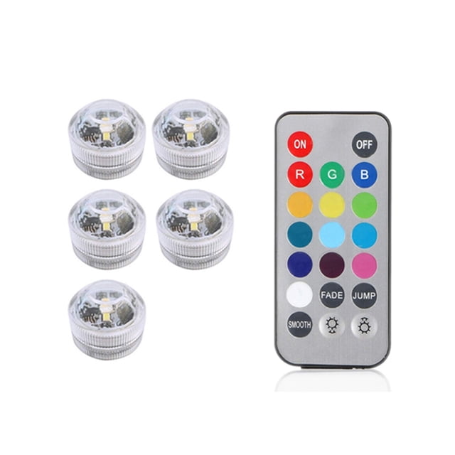 Battery Powered RGB Submersible LED Light IP68 Waterproof Underwater Led Light Night Lamp For Fish Tank Pond Wedding Party Light ,Easy to Install