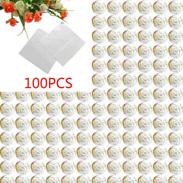 Baohd 100pcs Square Aluminum Foil Wrappers Colorful Package for Sweets Candy Chocolate Lollipops