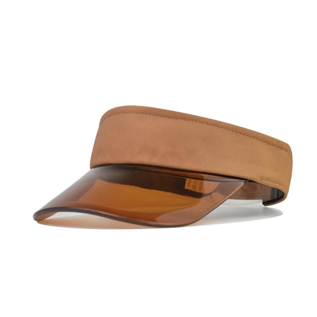 Fashion Women Solid Color Sun Protection Topless Transparent Baseball Visor Cap