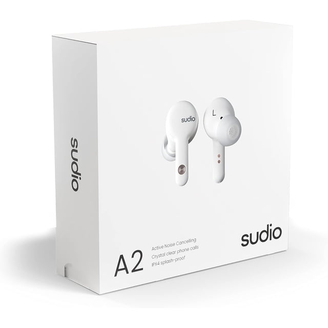 Sudio Audio A2 | In-Ear Noise Cancelling True Wireless Earbuds - White