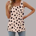 thumbnail image 3 of Cameland T-Shirt Ample Confortable Sans Manches à Encolure Carrée Imprimée pour Femmes, Blouse Décontractée, Hauts, 3 of 5
