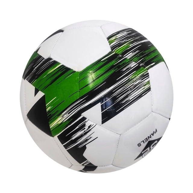 Youkk Match-Ready Size 5 Soccer Ball For Training Sessions Soft PVC Cover For Smooth Handling Football White green