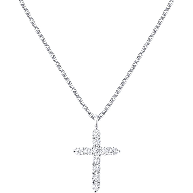 Collier Croix en Argent 925 pour Femmes / Pendentif Croix / Colliers en Or pour Femmes