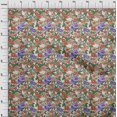 thumbnail image 4 of oneOone Velvet Green Fabric Florals Craft Projects Decor Fabric Printed By The Yard 58 Inch Wide, 4 of 4