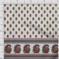 thumbnail image 1 of Soimoi Velvet Fabric Stripe,Paisley & Peacock Panel Print Fabric by The Yard 58 Inch Wide, 1 of 2