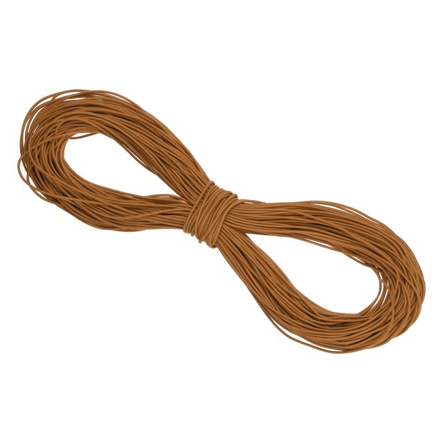 Uxcell Elastic Cord Heavy Stretch String Rope for Crafting DIY Sewing Hook Straps Camping Tie Down Strap Dark Yellow 2.5mm x 90m