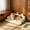Vert, variante sur Lit pour Chien en Soie Glacée avec Traversin en U, Respirant, Lavable, Tapis d'Été pour Animal de Compagnie avec Mignonnes Oreilles d'Ours, Coussin Doux Non pour Chenil pour Petit Médium
