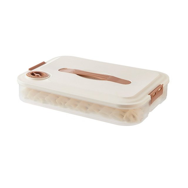 Dumpling Box Good Sealing Anti-stick Bottom Refrigerator Noodles Crisper Wonton Case with Lid Daily Use