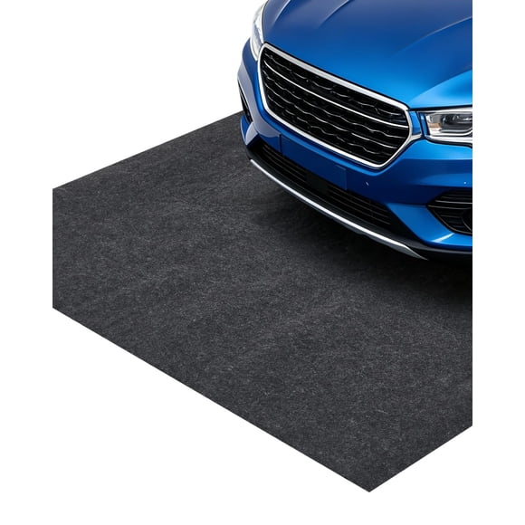 Car Garage Mat 7.4x20 ft, Heavy Duty Garage Floor Mat, Waterproof PE Backing Leak-Proof Shield Against Water Snow Mud Oil, Durable Slip-Resistant Felt Cover for Driveway, Easy to Clean & Trim