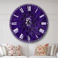 thumbnail image 2 of Designart « Design de Fleur Bleue Abstraite » Horloge Murale Moderne, 2 of 6