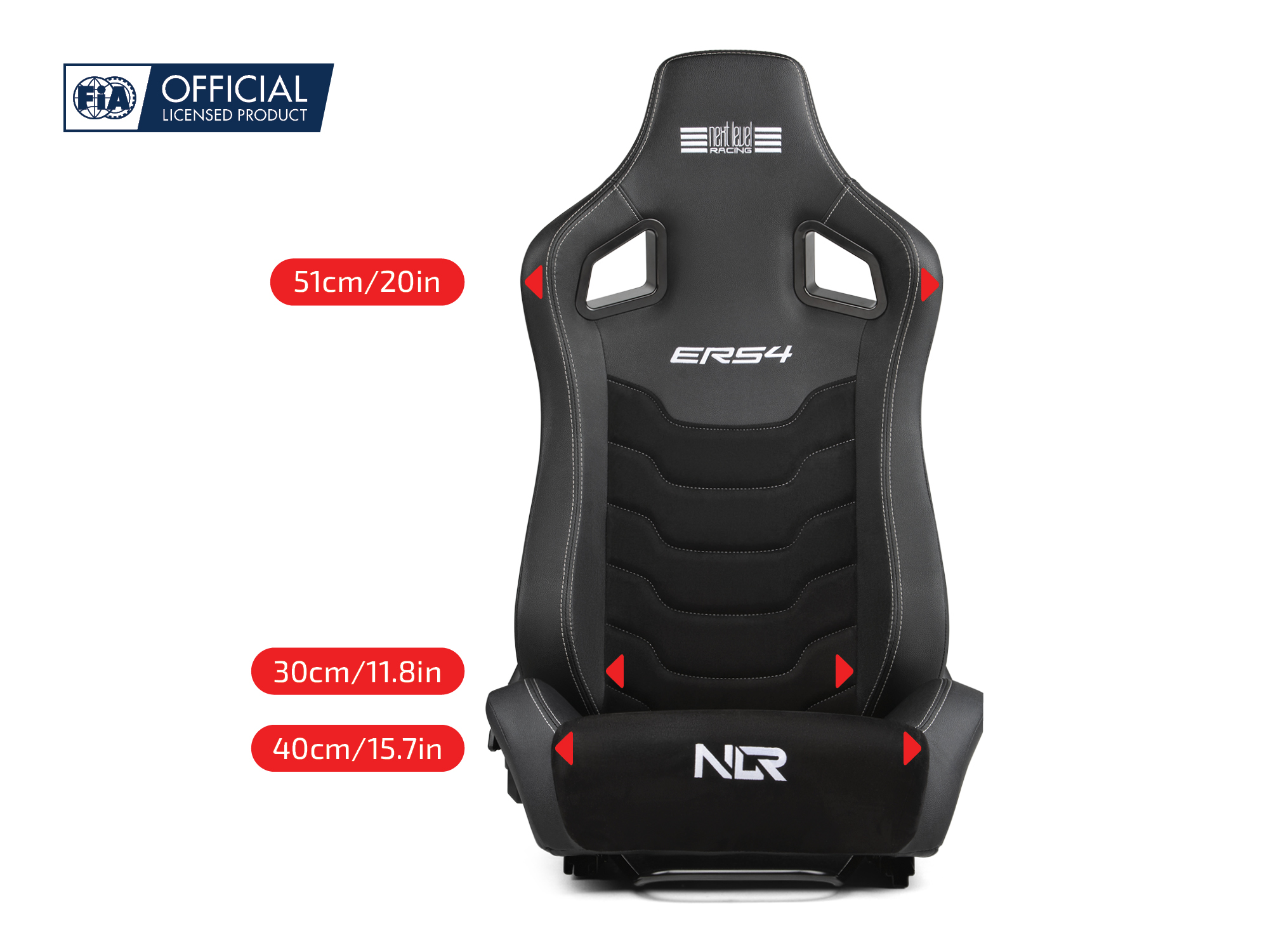 Next Level Racing® ERS4 Elite Reclining Seat- PU Leather & Suede Edition [NLR-E053]