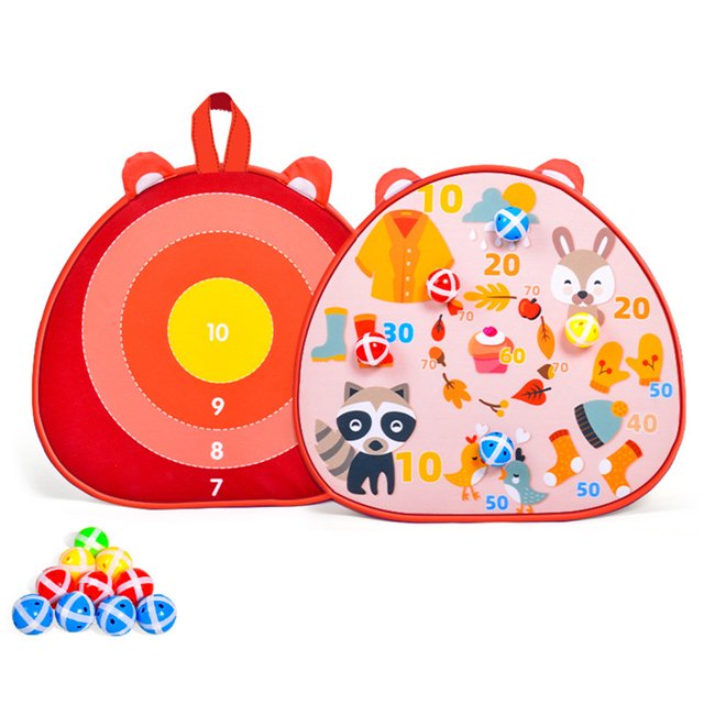 Bangcool Kids Dart Board Set Funny Colorful Number Design Dart Ball Game Dart Board Game