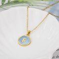 thumbnail image 1 of 26 English Letters (A-Z) Necklace For Women Titanium Steel Stainless Steel Pendant Necklace Pearl Shell Oil Drop Necklace As Gift For Wife , Daughter, Friend, 1 of 9