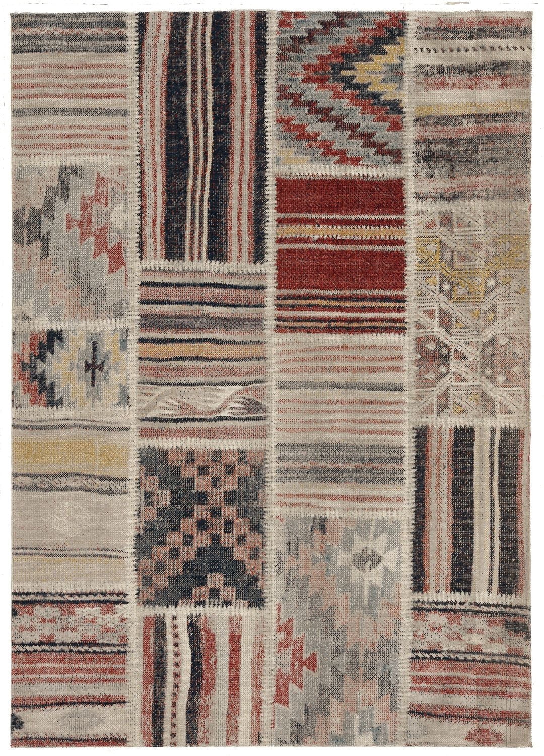 Tapis d'appoint Grand Zéro Giles ivoire & bleu de 3 pi x 5 pi