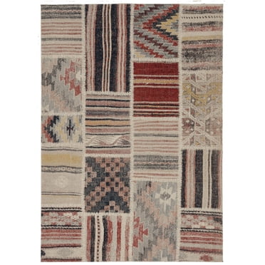 Great Zero Giles Ivory & Blue 3' x 5' Accent Rug
