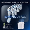 thumbnail image 2 of Simzlife 26 lbs/24H Countertop Ice Maker Machine,One-Button Operation,9 Bullet-Shaped Ice in 6 Min, Auto-Cleaning, 2 of 9