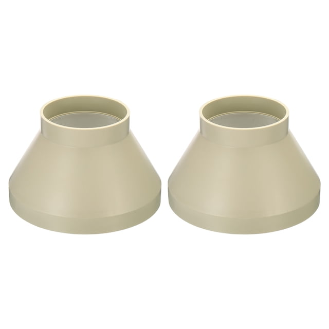 Unique Bargains 8' to 4' Duct Reducer Connector Ventilation Tube Increaser Adapter Beige 2 Pack