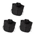 thumbnail image 4 of QualitChoice Simple Design Solid Color False Collar Formal Fashion Chiffon Fake Half Shirt Decorative Detachable Lapel Clothing Decor Black Round 3PCS, 4 of 6