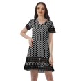 thumbnail image 1 of Moomaya Tenues d'Été Coton Flex Imprimées Robes Courtes pour Femmes Tenue Décontractée, 1 of 4
