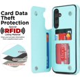 thumbnail image 2 of HCTian Phone Case for Samsung Galaxy A16 5G/4G Wallet Cover with Tempered Glass Screen Protector and Leather RFID Credit Card Holder Stand Slot Rugged Mobile Cell Accessories A 16 Women Men, 2 of 6