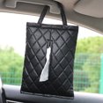 thumbnail image 4 of Save Big! Diamond Leather Car Tissue Box, Seat Back Hanging Tissue Holder, Car Interior Two-Use DIY Tissue Box, Stylish Paper Organizer for Car and Home, 4 of 7