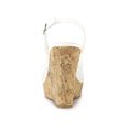 thumbnail image 2 of BLISSFUL STEP Women's Shoes Floral Lace Platform Peep Toe Wedge Heel Sandals White 7, 2 of 8