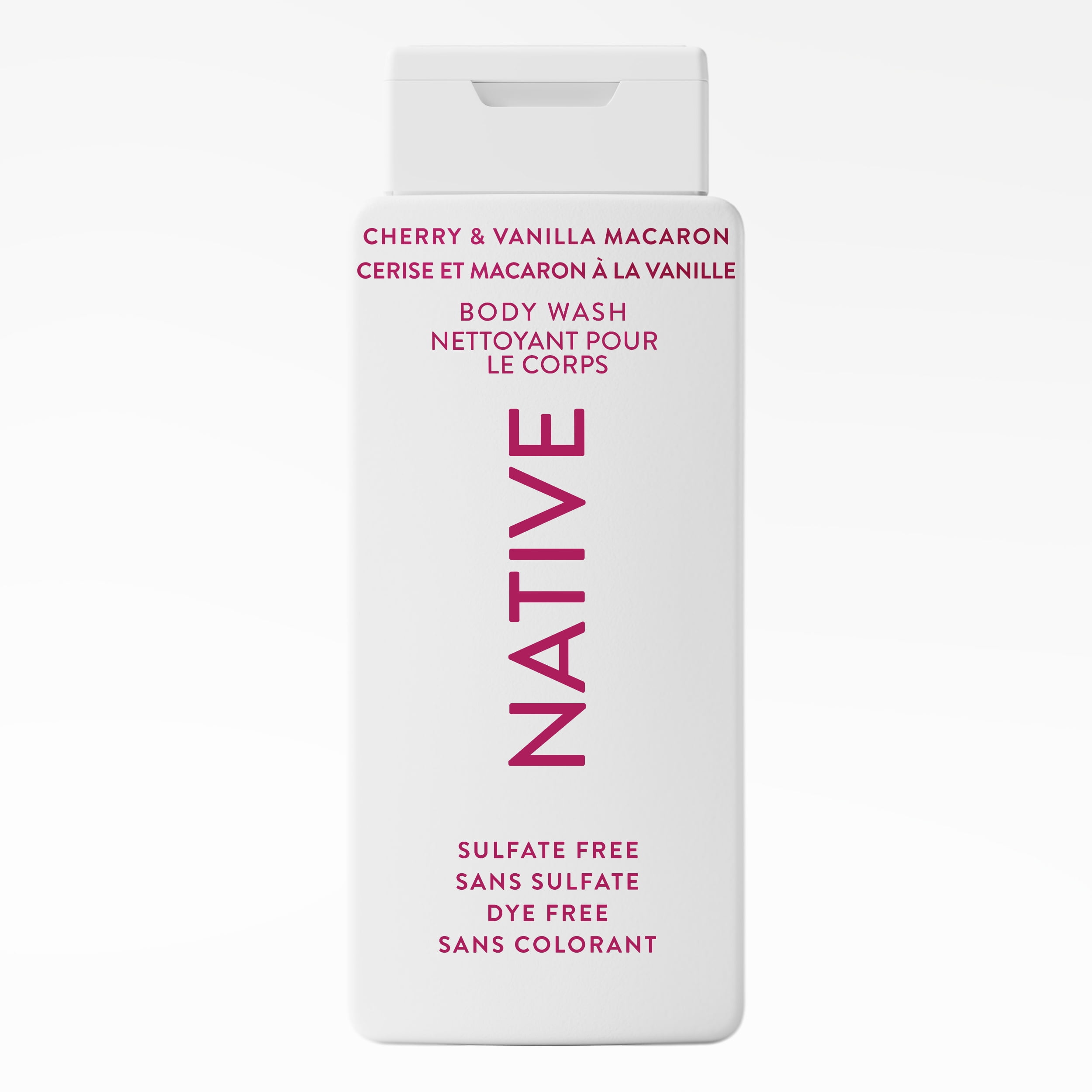 Native Natural Body Wash, Cherry Vanilla & Macaron, Sulfate Free, Paraben Free