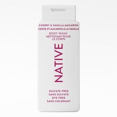 Native Natural Body Wash, Cherry Vanilla & Macaron, Sulfate Free, Paraben Free