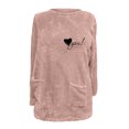 thumbnail image 4 of Hauts pour Femmes Col Rond et Blouse d'Hiver Ample avec Poche Imprimée Manches Longues Automne 2023 Tendance en Liquidation, 4 of 4