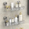 thumbnail image 2 of No-Drill Suction Cup +NO Standing Water Bathroom Shelf DIY＝ Storage Mounted, 2 of 8