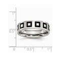 thumbnail image 2 of Mens 6mm Enameled Stainless Steel Comfort Fit Wedding Band Ring, 2 of 6