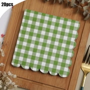 Dvkptbk Paper Towels 20Pcs Plaid Napkins Plaid Paper Towel for Autumns Fall Decor Halloween Thanksgiving Christmas Party Supplies Home Decor Christmas Decorations
