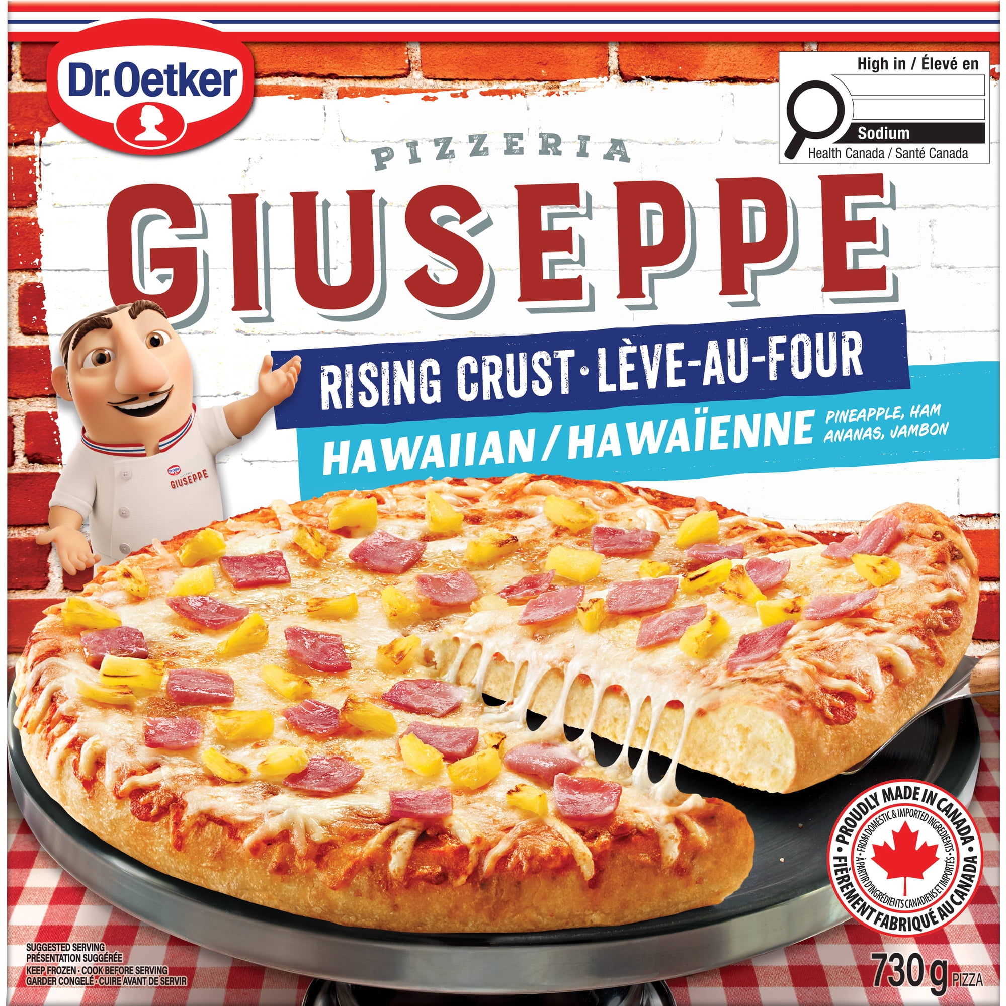 Dr. Oetker Giuseppe Pizzeria Rising Crust Hawaiian Pizza, 730 g