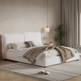 thumbnail image 1 of Noble House King Linen Platform Bed,Beige, 1 of 7