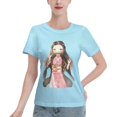 thumbnail image 1 of T-Shirt Basique à Manches Courtes pour Femmes Demon Slayer Blade Nidouzi, 1 of 6