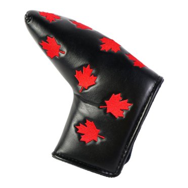 Waterproof Golf Putter Cover Golf Putter Head Cover Maple Leaf 17x12cm
