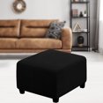 thumbnail image 3 of 1 Pce Housses d'Ottoman Housse d'Ottoman Protège-Pouf Housse de Repose-Pieds Noir, 3 of 7