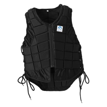 Gilet Équestre, Équipement Professionnel de Gilet d'Équitation Rembourré en EVA, Gilet à Fermeture Éclair Ajustable pour Adultes et Enfants, Gilet Confortable pour Enfants CL