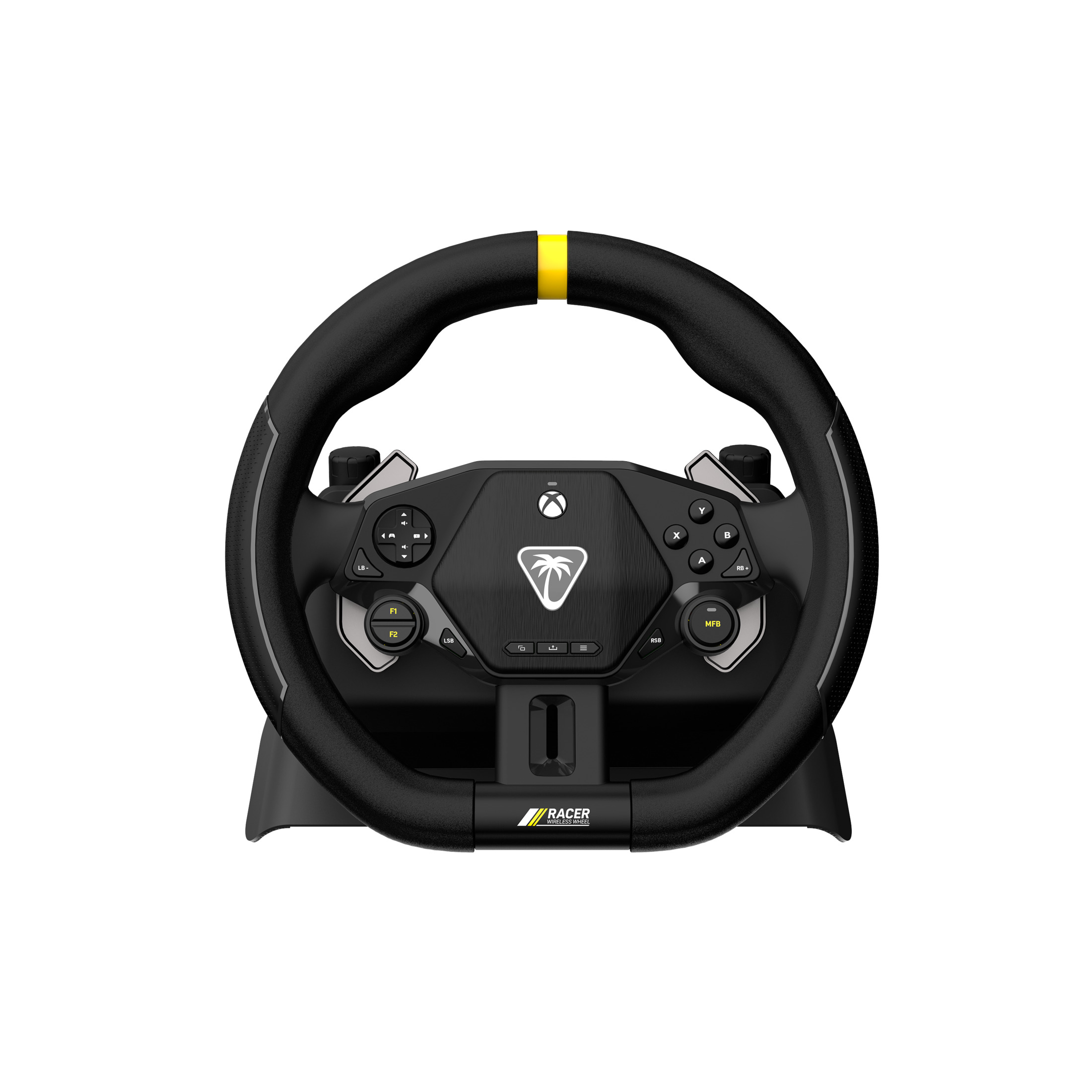 Système de volant de course sans fil Turtle Beach Racer (Noir) - Sous licence officielle pour Xbox Series X|S, Xbox One et Windows - Design complet, connexion sans fil fiable, jusqu'à 30 h d'autonomie