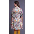 thumbnail image 3 of Bimba Kurti à Manches Retroussables pour Femmes, Col Mandarin Imprimé, Hauts de Kurti Courts, 3 of 6