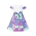thumbnail image 2 of Robe Fille Boutonnée Épaules Dénudées Coton Décontractée 4 Ans, 2 of 6