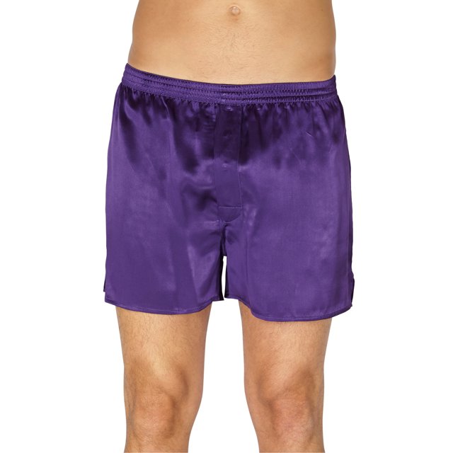 Intimo Mens Classic Silk Boxers, Amethyst, Small